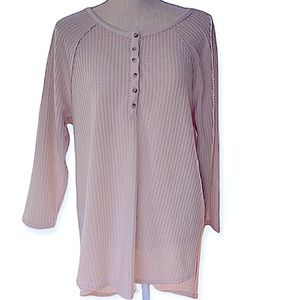Melody Waffle Knit Beige-Pink Tunic S
